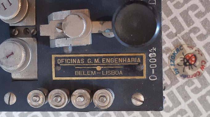 Portuguese military key E.G.M. - Plate and S/N