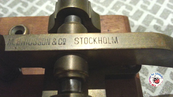 Very early Ericsson long lever key - Company write on the arm