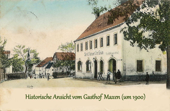 Historische Postkarte vom Gasthof Maxen (Nachdruck)