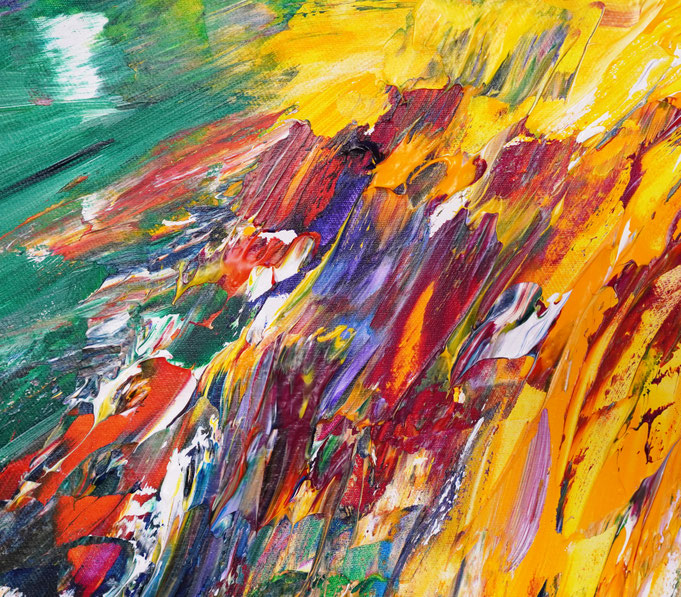 Detail des abstrakten, großen Gemäldes