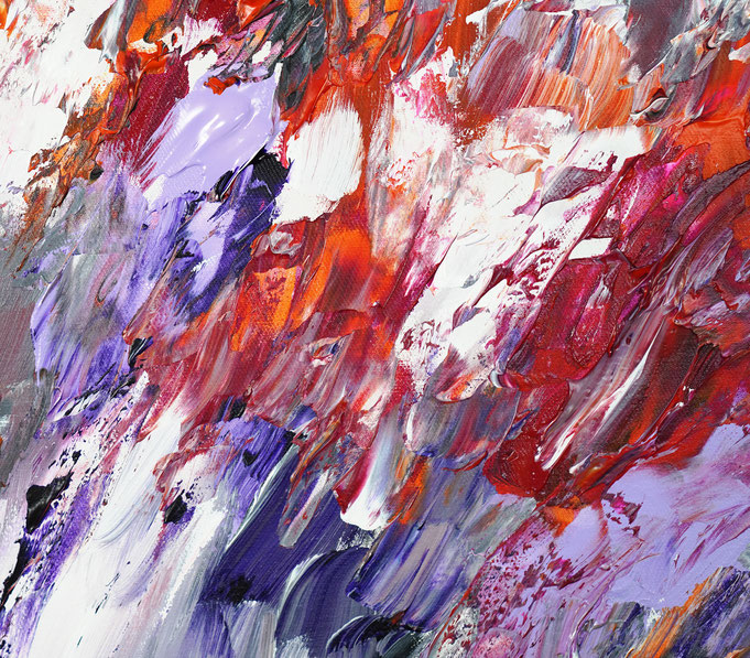 Detail des abstrakten Gemäldes im Großformat vom Kunstmaler Peter Nottrott