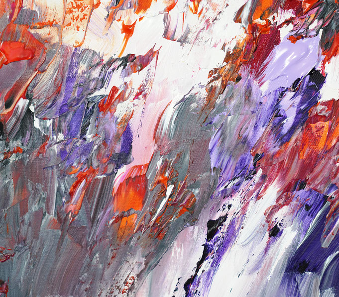 Detail des abstrakten Gemäldes im Großformat vom Kunstmaler Peter Nottrott