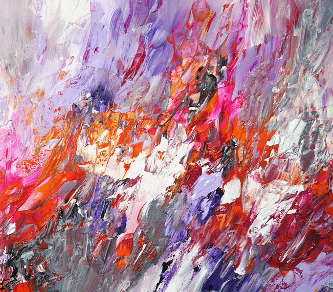 Detail des abstrakten Gemäldes im Großformat vom Kunstmaler Peter Nottrott