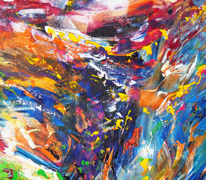 Detail des abstrakten, großen Gemäldes