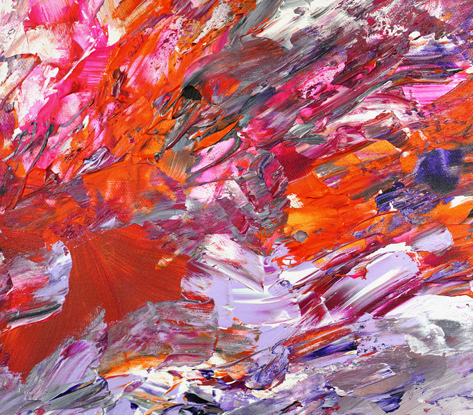 Detail des abstrakten Gemäldes im Großformat vom Kunstmaler Peter Nottrott