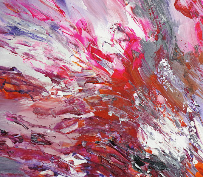 Detail des abstrakten Gemäldes im Großformat vom Kunstmaler Peter Nottrott