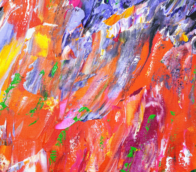 Detail des abstrakten Gemäldes im Großformat vom Kunstmaler Peter Nottrott