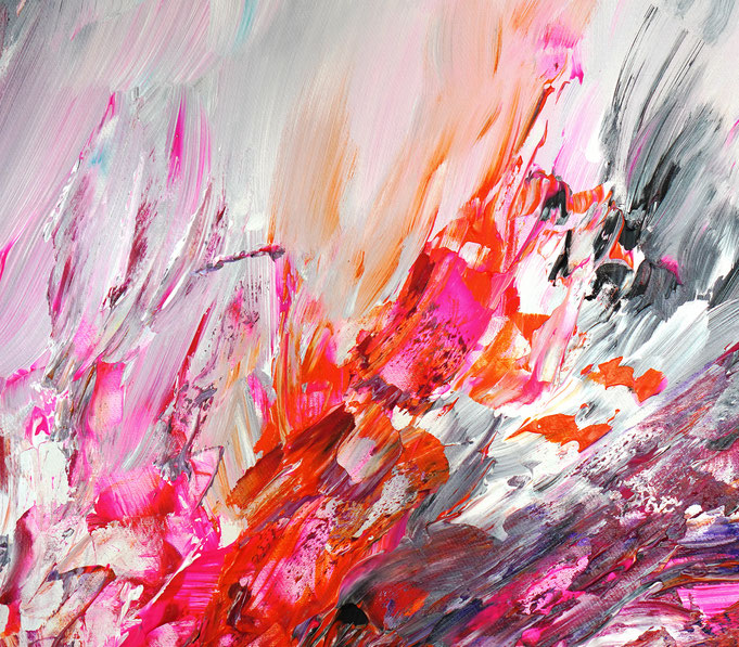 Detail des abstrakten Gemäldes im Großformat vom Kunstmaler Peter Nottrott