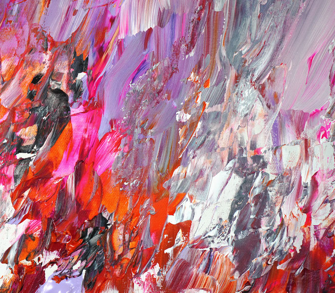 Detail des abstrakten Gemäldes im Großformat vom Kunstmaler Peter Nottrott