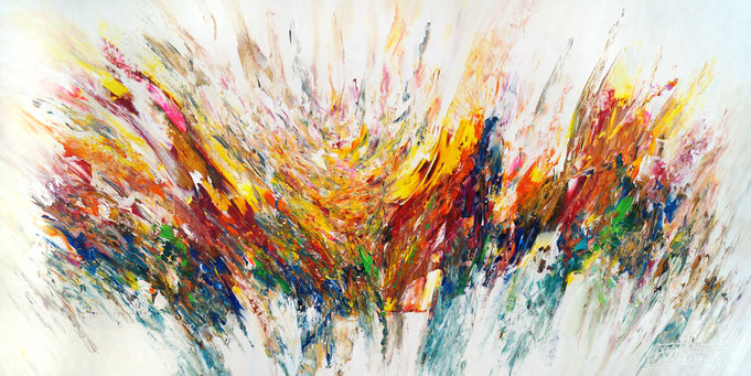 abstraktes Gemälde aus dem Atelier von Peter Nottrott kaufen