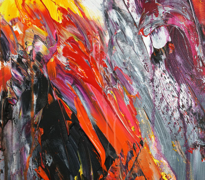 Detail des abstrakten, großen Gemäldes