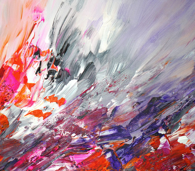 Detail des abstrakten Gemäldes im Großformat vom Kunstmaler Peter Nottrott