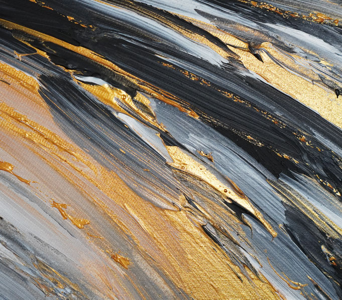 Detail des abstrakten Gemälde im großen Panoramaformat