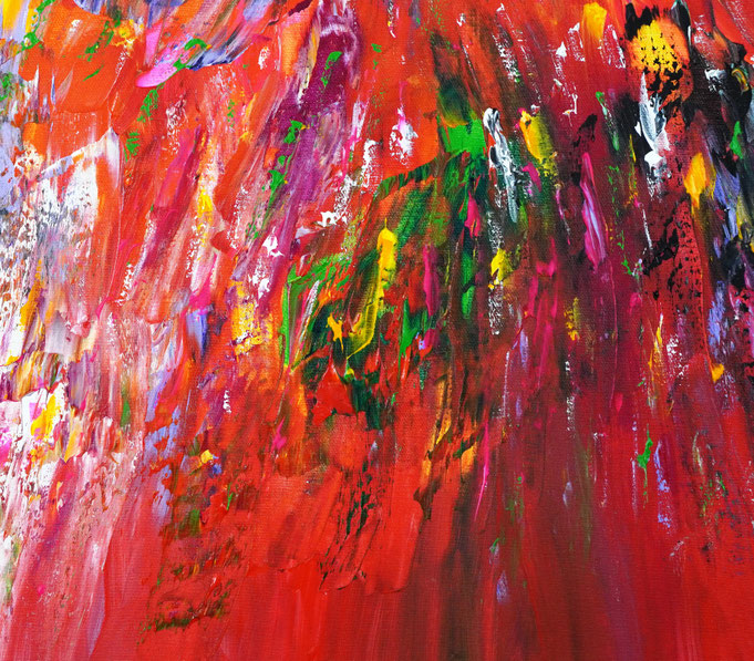 Detail des abstrakten Gemäldes im Großformat vom Kunstmaler Peter Nottrott