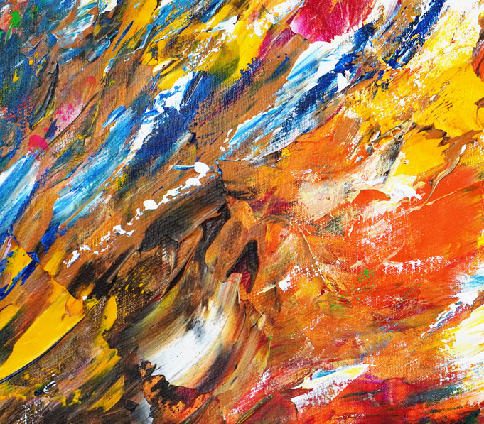 Detail des abstrakten, großen Gemäldes