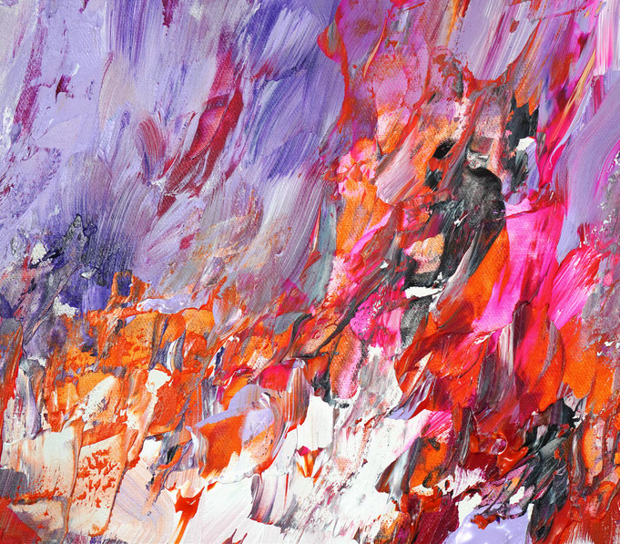 Detail des abstrakten Gemäldes im Großformat vom Kunstmaler Peter Nottrott
