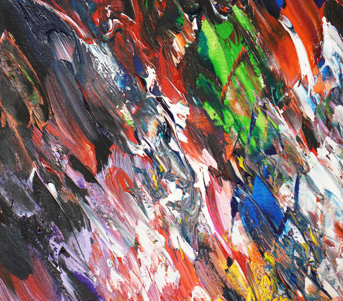 Detail des abstrakten Gemäldes im Großformat vom Kunstmaler Peter Nottrott