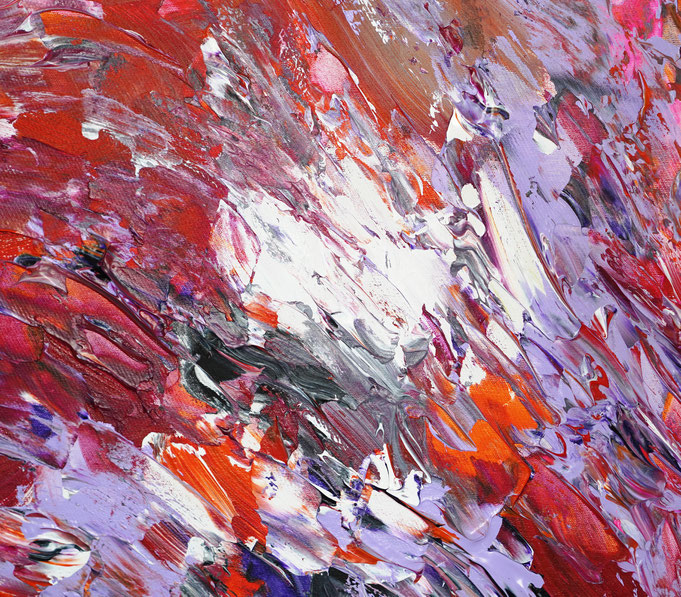 Detail des abstrakten Gemäldes im Großformat vom Kunstmaler Peter Nottrott