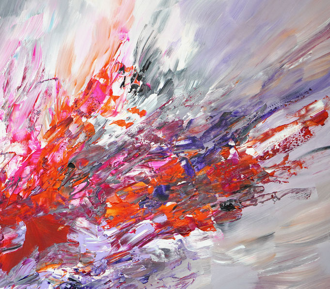 Detail des abstrakten Gemäldes im Großformat vom Kunstmaler Peter Nottrott
