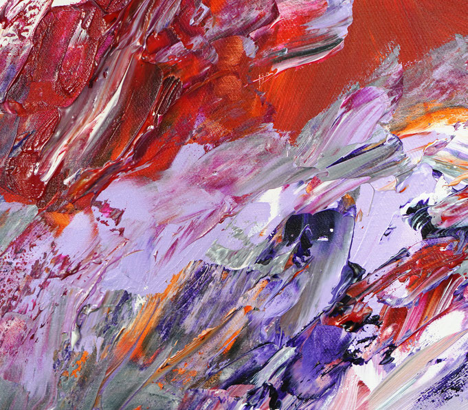 Detail des abstrakten Gemäldes im Großformat vom Kunstmaler Peter Nottrott