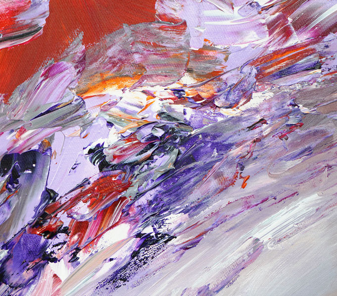 Detail des abstrakten Gemäldes im Großformat vom Kunstmaler Peter Nottrott