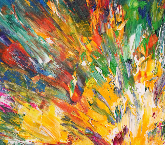Detail des abstrakten, großen Gemäldes