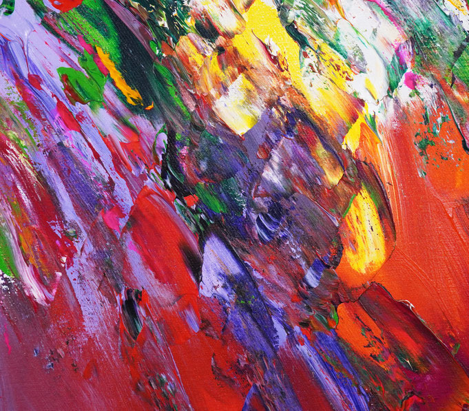 Detail des abstrakten Gemäldes im Großformat vom Kunstmaler Peter Nottrott