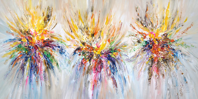abstraktes, helles Gemälde in der Onlinegalerie von Peter Nottrott kaufen
