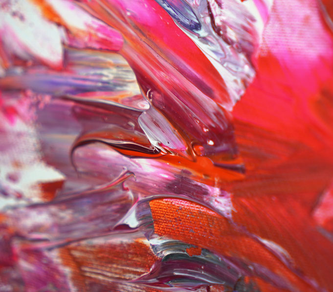 Detail des abstrakten Gemäldes im Großformat vom Kunstmaler Peter Nottrott