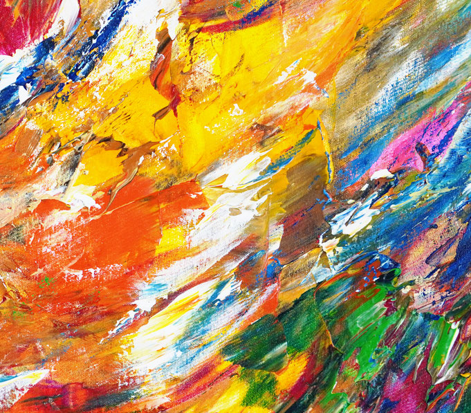 Detail des abstrakten, großen Gemäldes
