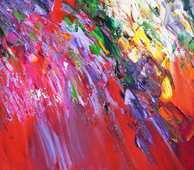 Detail des abstrakten Gemäldes im Großformat vom Kunstmaler Peter Nottrott