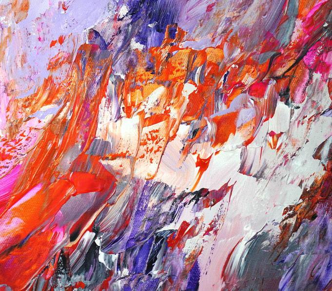 Detail des abstrakten Gemäldes im Großformat vom Kunstmaler Peter Nottrott