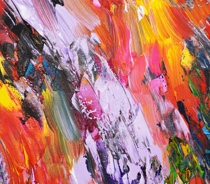 Detail des abstrakten Gemäldes im Großformat vom Kunstmaler Peter Nottrott