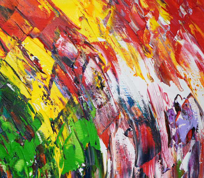 Detail des abstrakten Gemäldes im Großformat vom Kunstmaler Peter Nottrott