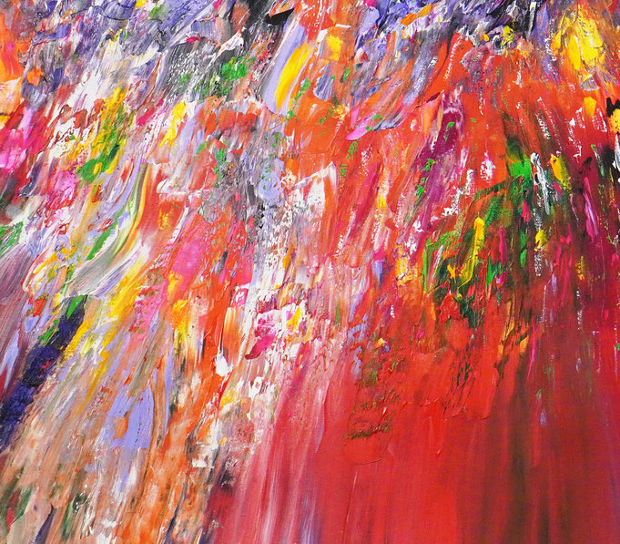 Detail des abstrakten Gemäldes im Großformat vom Kunstmaler Peter Nottrott