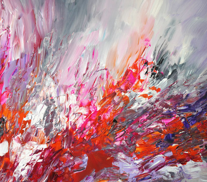 Detail des abstrakten Gemäldes im Großformat vom Kunstmaler Peter Nottrott