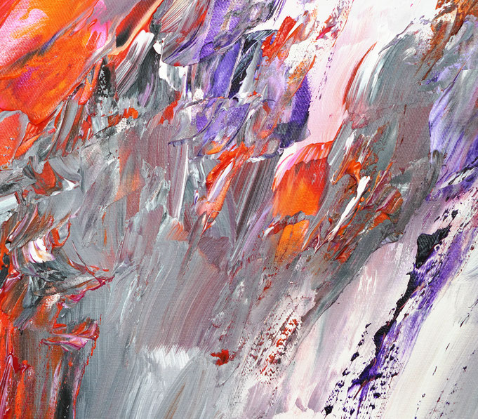Detail des abstrakten Gemäldes im Großformat vom Kunstmaler Peter Nottrott