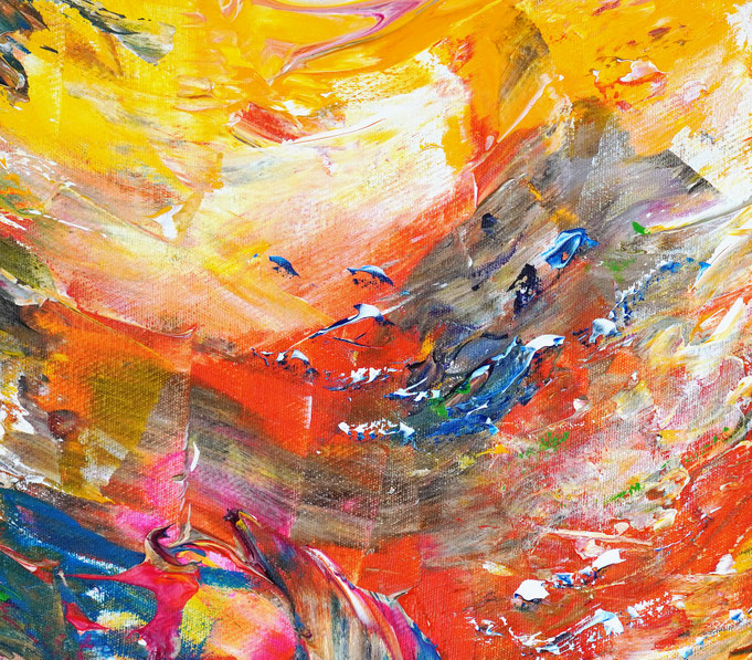 Detail des abstrakten, großen Gemäldes