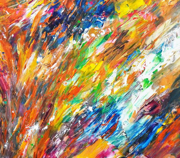 Detail des abstrakten, großen Gemäldes