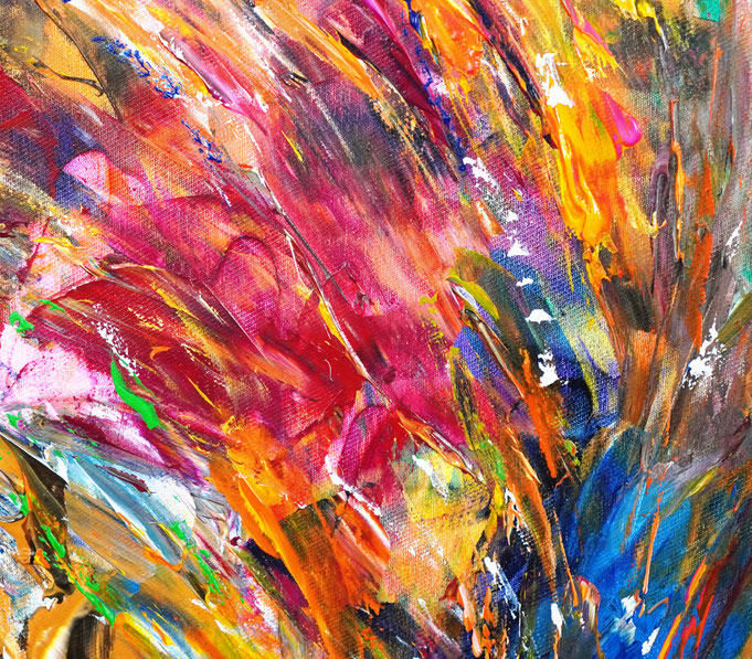Detail des abstrakten, großen Gemäldes