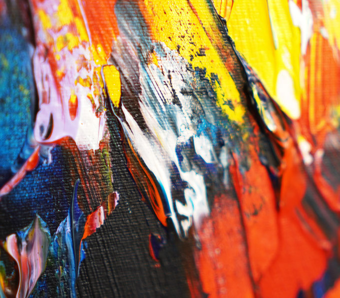 Detail des abstrakten Gemäldes im Großformat vom Kunstmaler Peter Nottrott