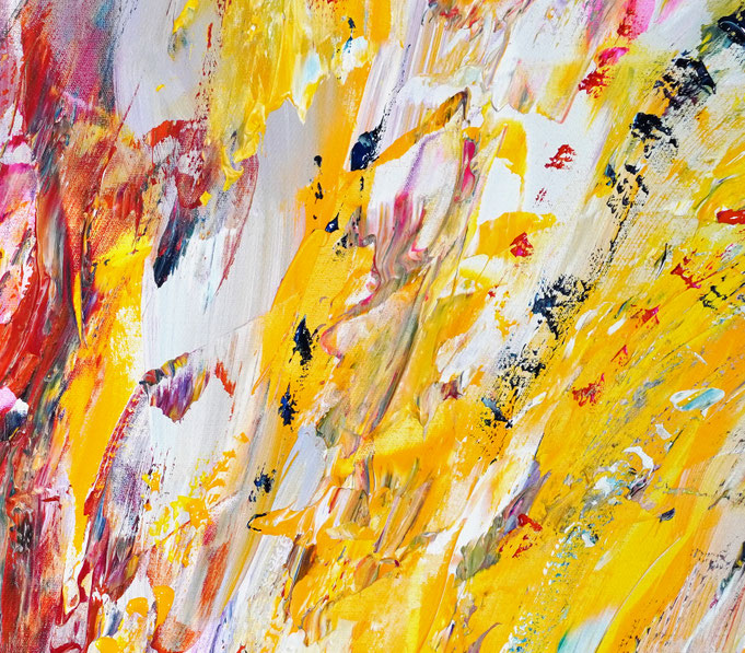 Detail des abstrakten, großen Gemäldes