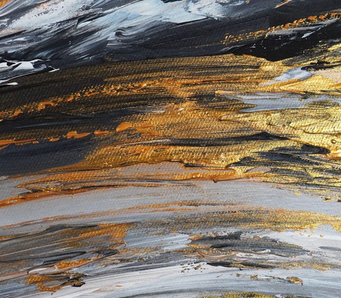 Detail des abstrakten Gemälde im großen Panoramaformat