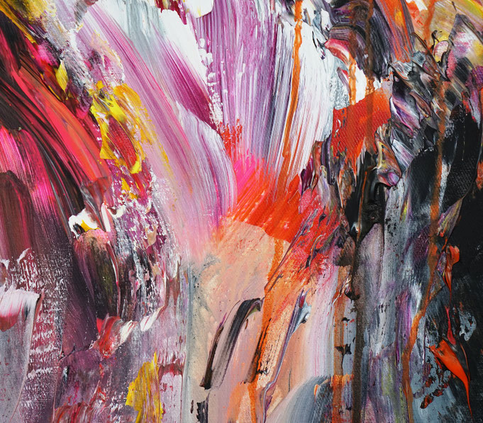 Detail des abstrakten, großen Gemäldes