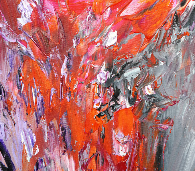 Detail des abstrakten Gemäldes im Großformat vom Kunstmaler Peter Nottrott