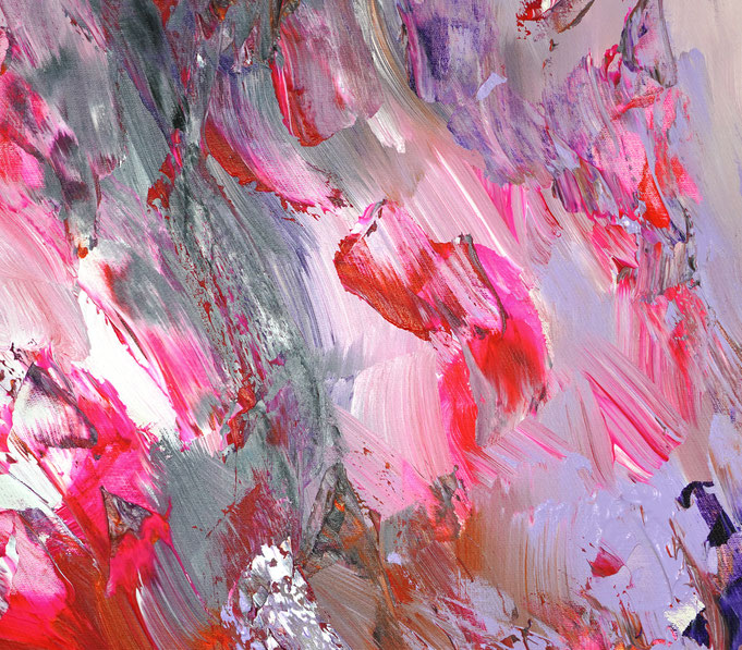 Detail des abstrakten Gemäldes im Großformat vom Kunstmaler Peter Nottrott