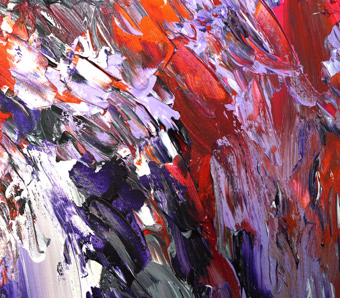 Detail des abstrakten Gemäldes im Großformat vom Kunstmaler Peter Nottrott