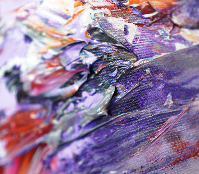 Detail des abstrakten Gemäldes im Großformat vom Kunstmaler Peter Nottrott