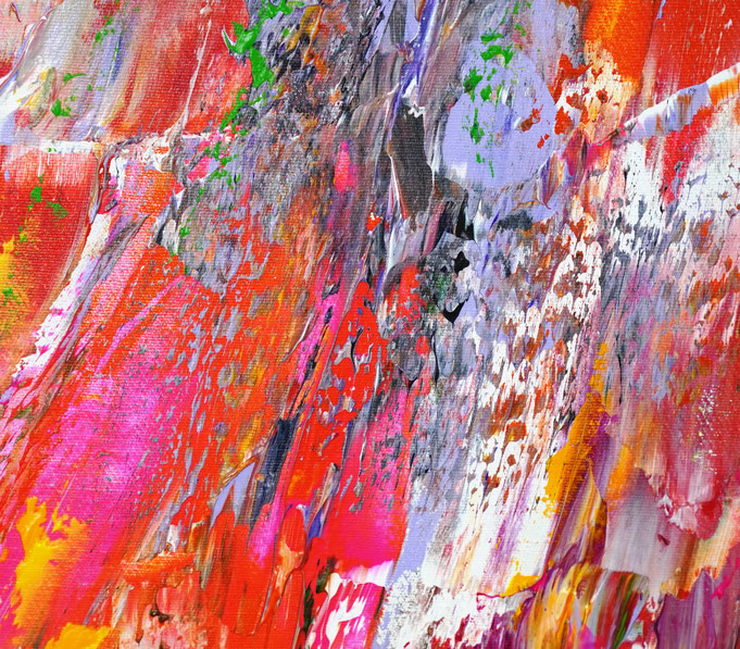 Detail des abstrakten Gemäldes im Großformat vom Kunstmaler Peter Nottrott