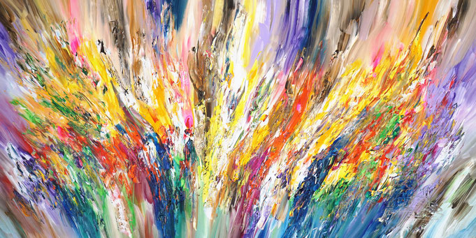 abstraktes Acrylgemälde